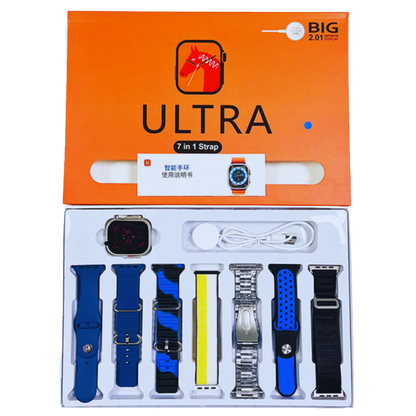 RELOJ ULTRA 7 EN 1: Smartwatch Ultra+7 Correas+🎁GRATIS Caja de Lujo