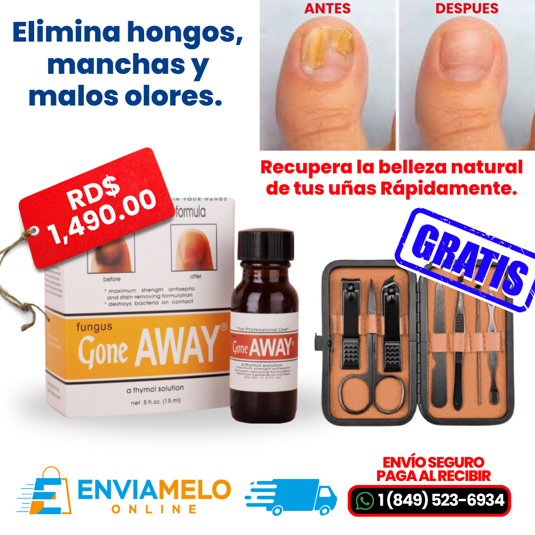 GONE AWAY + KIT DE MANICURA Y PEDICURA GRATIS