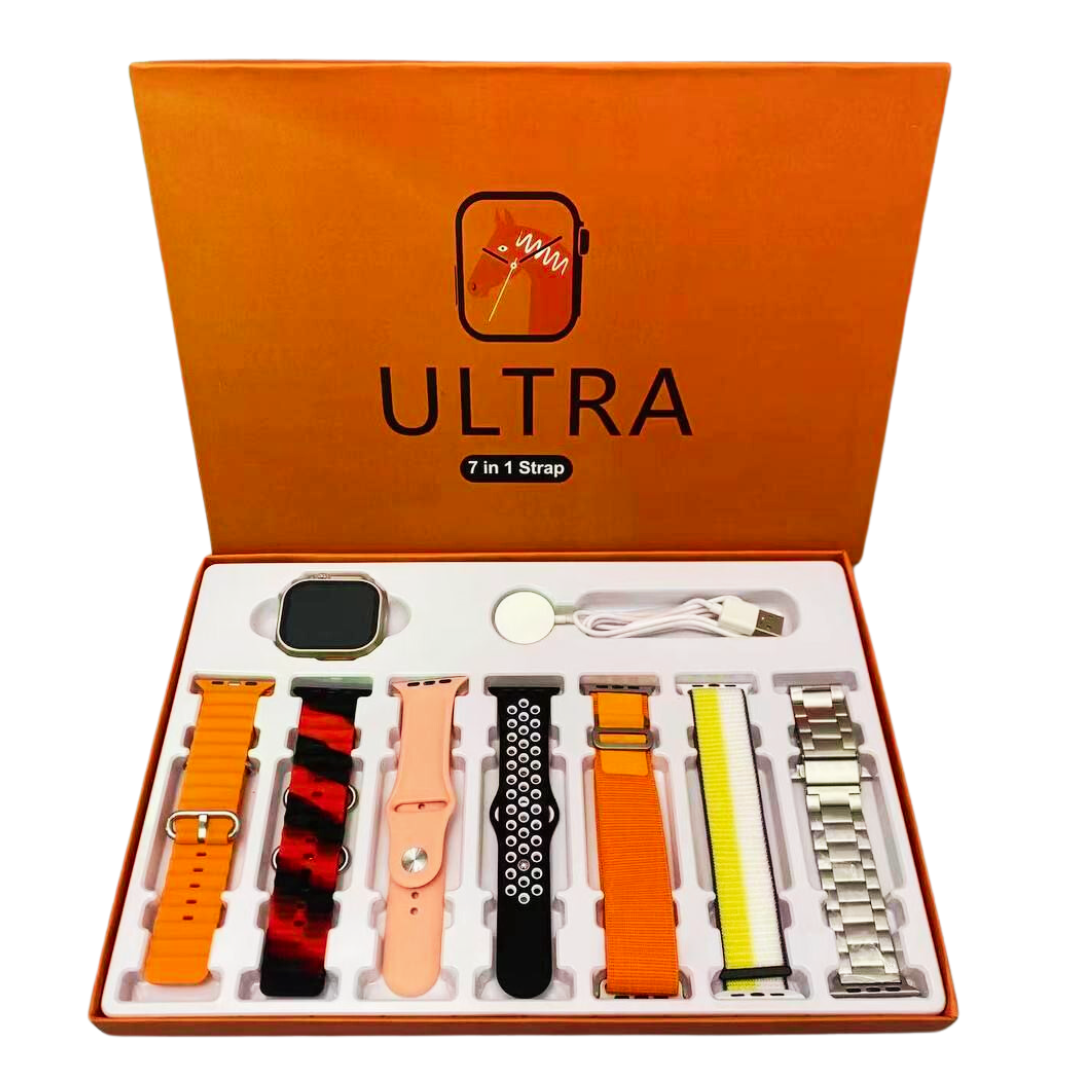 RELOJ ULTRA 7 EN 1: Smartwatch Ultra+7 Correas+🎁GRATIS Caja de Lujo