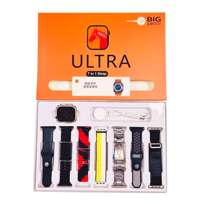 RELOJ ULTRA 7 EN 1: Smartwatch Ultra+7 Correas+🎁GRATIS Caja de Lujo