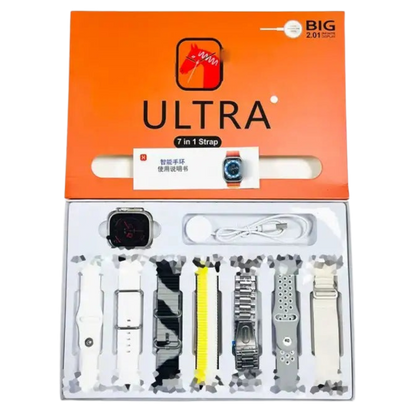 RELOJ ULTRA 7 EN 1: Smartwatch Ultra+7 Correas+🎁GRATIS Caja de Lujo