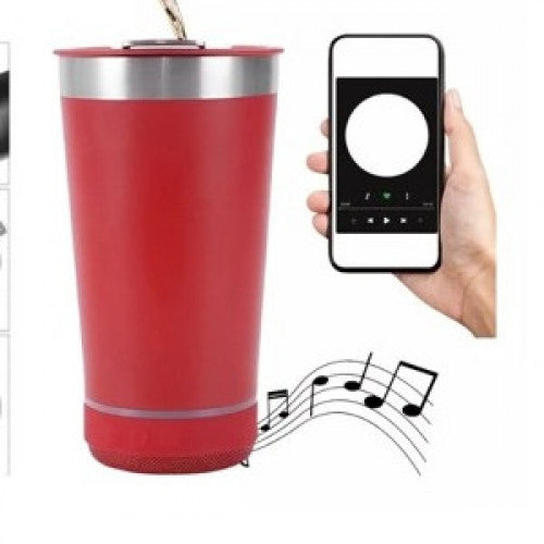 VASO CON BOCINA BLUETOOTH  y luces Led - Lleva tu música y bebida favorita