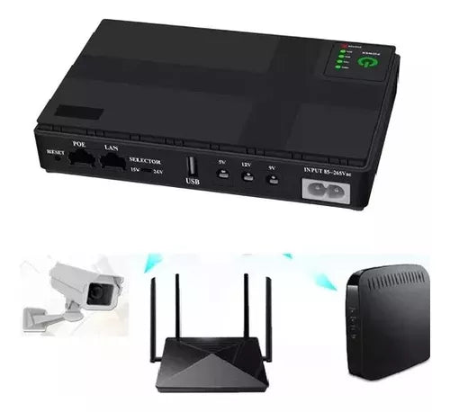 Mini UPS para Router y Cámaras – de 15000 mAh Energía Ininterrumpida para tus Dispositivos